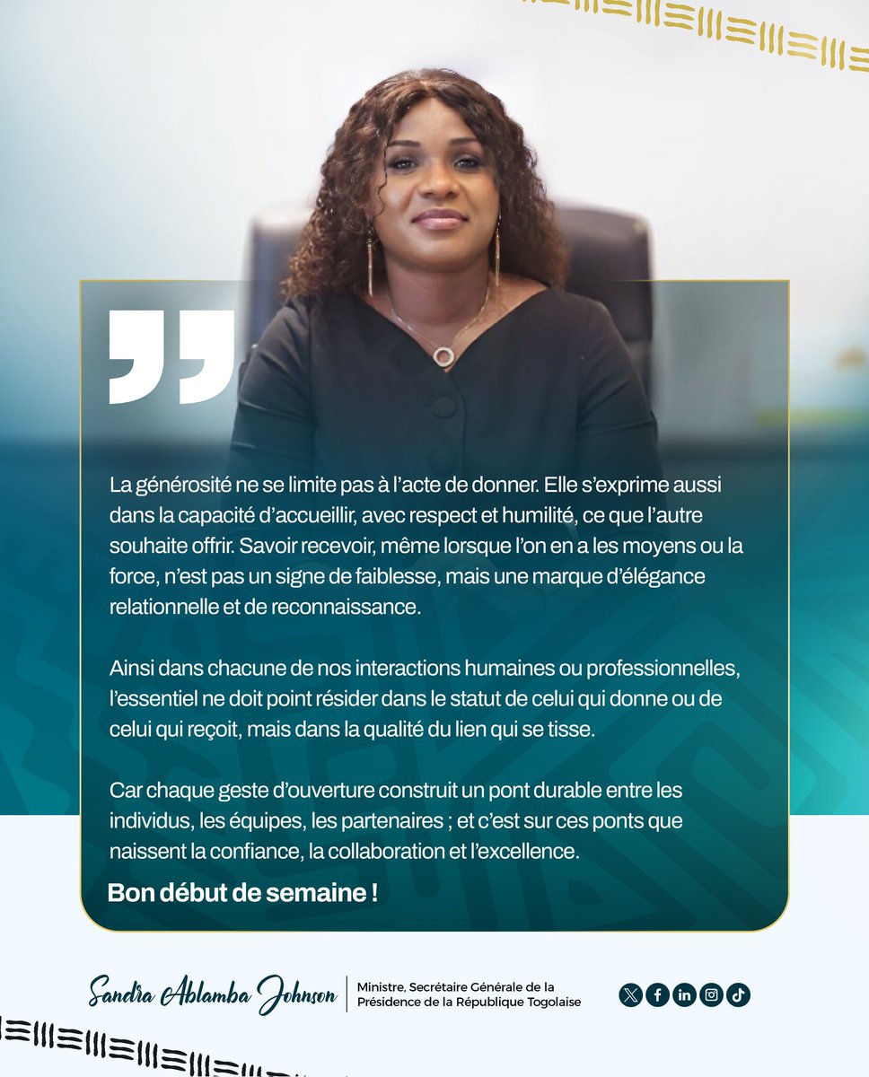 La générosité ne se limite pas à l’acte de donner. Elle s’exprime aussi dans la capacité d’accueillir, avec respect et humilité, ce que l’autre souhaite offrir. Savoir recevoir, même lorsque l’on en a les moyens ou la force, n’est pas un signe de faiblesse, ⤵️