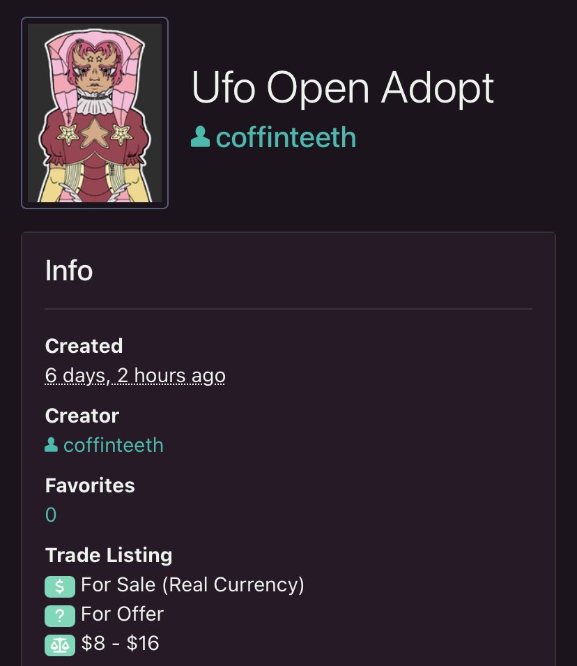 CoffinsShop's tweet photo. When bought, I will send you the character without the giant watermarks
Tags:
#art #toyhouse #adopt #adoptable #characterdesign #artist #digitalart #artmoots #deviantart #openadopts #ufs #upforsale https://t.co/eG6ijoizBZ