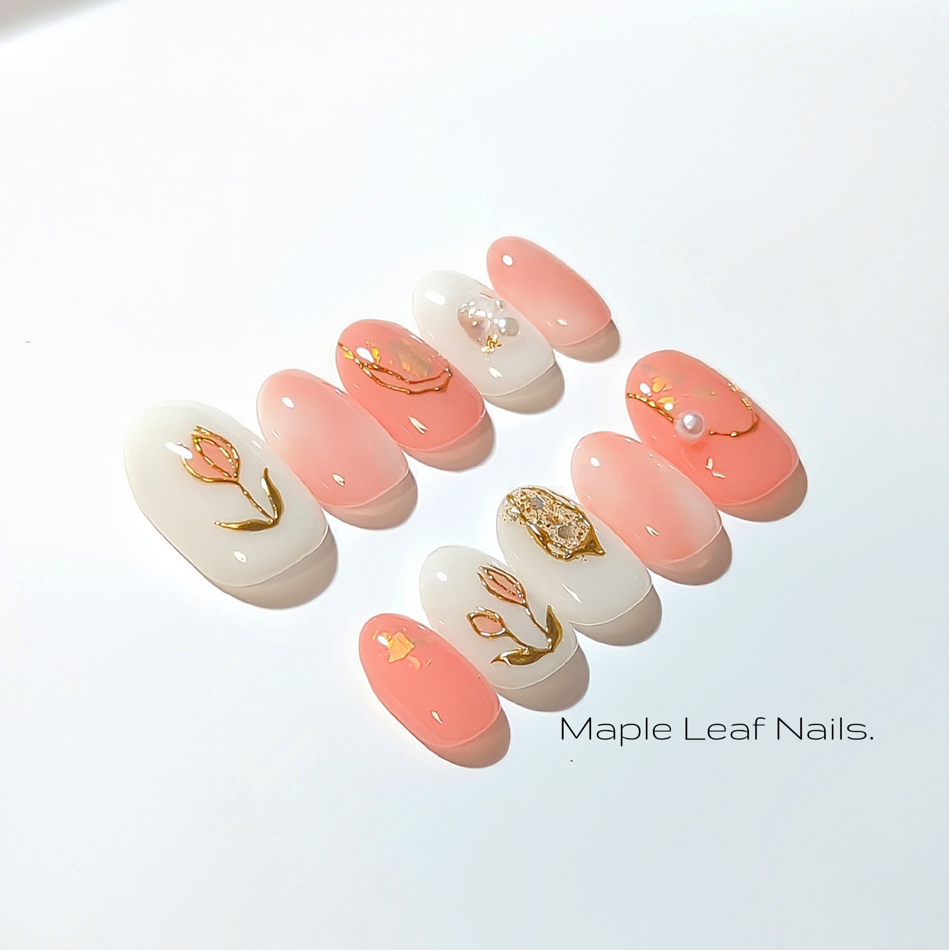 𝑴𝒂𝒑𝒍𝒆 𝑳𝒆𝒂𝒇 𝑵𝒂𝒊𝒍𝒔💐ネイルチップ販売