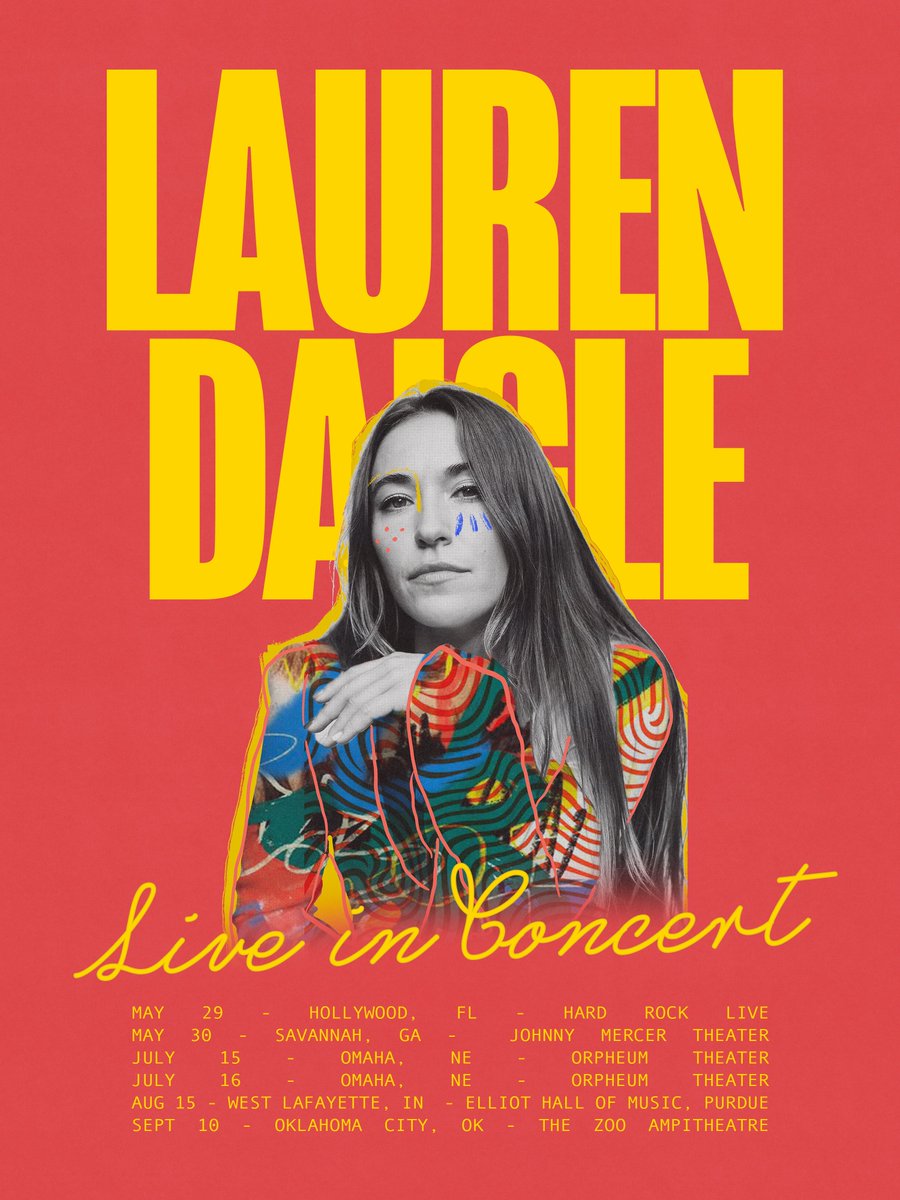 EXCITING NEWS!! I'm hitting the road this summer! ✨✨ Pre-sale starts on 3/26 at 10am local with general on-sale on 3/28 at 10am local (West Lafayette on-sale 4/11). Can't wait! ❤️

laurendaigle.com/tour/