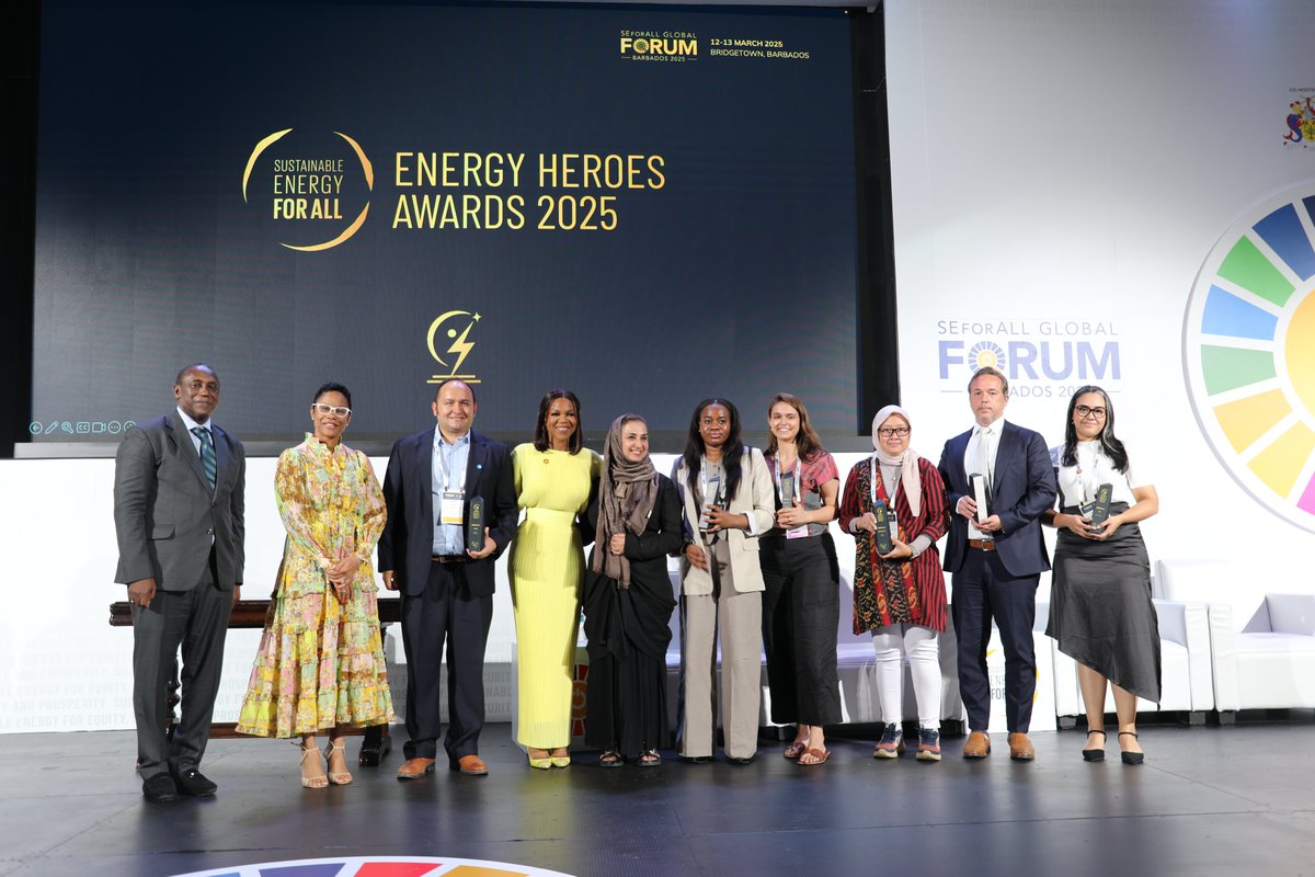 👏🏽 Congratulations to the winners of the inaugural Energy Heroes Awards!

Join me in congratulating <a href="/deborahfadeyi_/">Jimmy Neutron</a> <a href="/vectar_io/">Vectar</a>, BRILHO Mozambique, <a href="/roofs_cool/">BeCool.Indonesia</a>, <a href="/MeePanyar/">Mee Panyar</a>, <a href="/soluzhonduras/">Soluz Honduras</a>, <a href="/Jriverastaff/">JorgeRiveraStaff🇵🇦</a>, and Youth 4 Sustainability.

🔗 seforall.org/news/global-in…