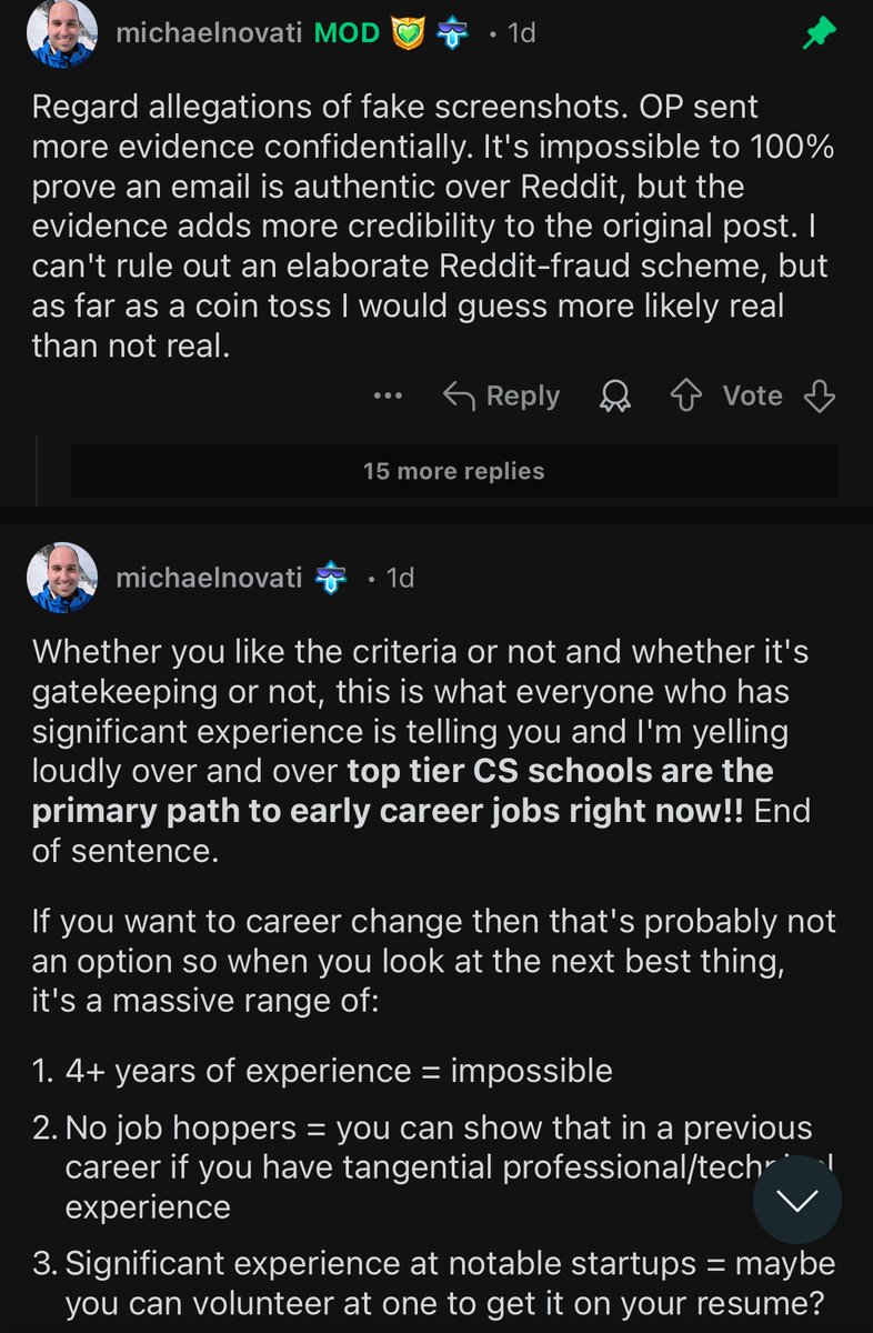 deedydas's tweet image. A leaked software engineering recruiter selection guideline is going viral.

Founder and ex-L7 Facebook engineer said he believes strongly that it&apos;s real and that &quot;top tier CS schools are the primary path to early career jobs [in software]&quot;!