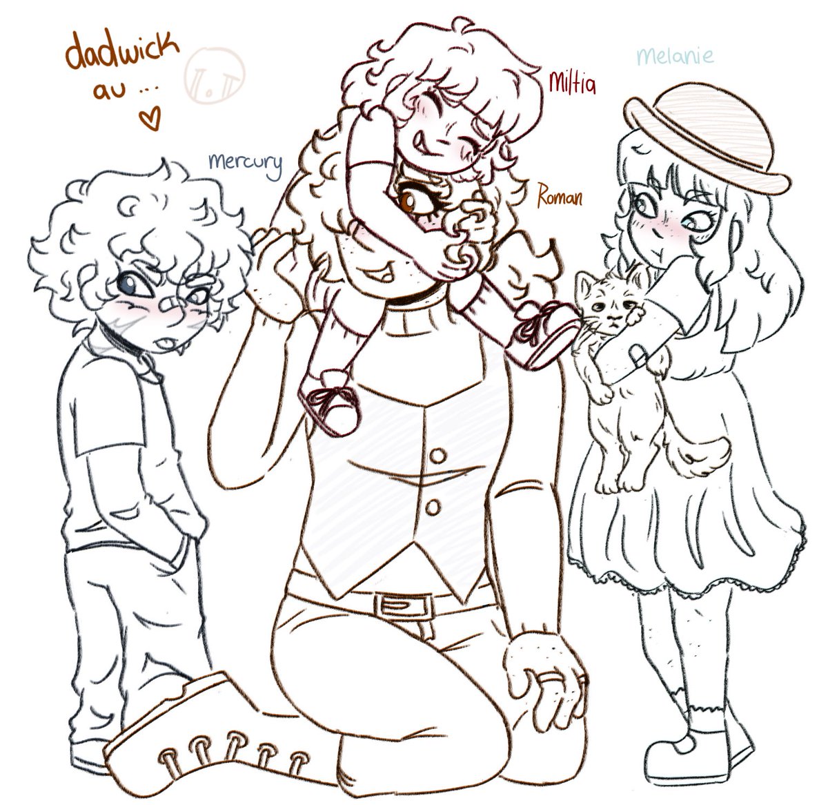romanpolitan's tweet photo. i’m on a role … obligatory dadwick au where he meets mercury as a baby and steals him from his dad and raises him with the malachites (who he also steals from their evil mom) �� found family kill me 
#RWBY #romantorchwick https://t.co/taosj9hCPZ