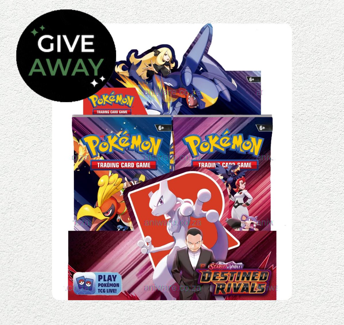 ThePokeHive (@thepokehive) on Twitter photo Destined Rivals booster box giveaway!
Current “leaked” art as placeholder 
To enter:
Follow, like, repost, comment what you hope to see in the set or tag 2 friends 
Ends 3/28 Destined Rivals booster box giveaway!
Current “leaked” art as placeholder 
To enter:
Follow, like, repost, comment what you hope to see in the set or tag 2 friends 
Ends 3/28