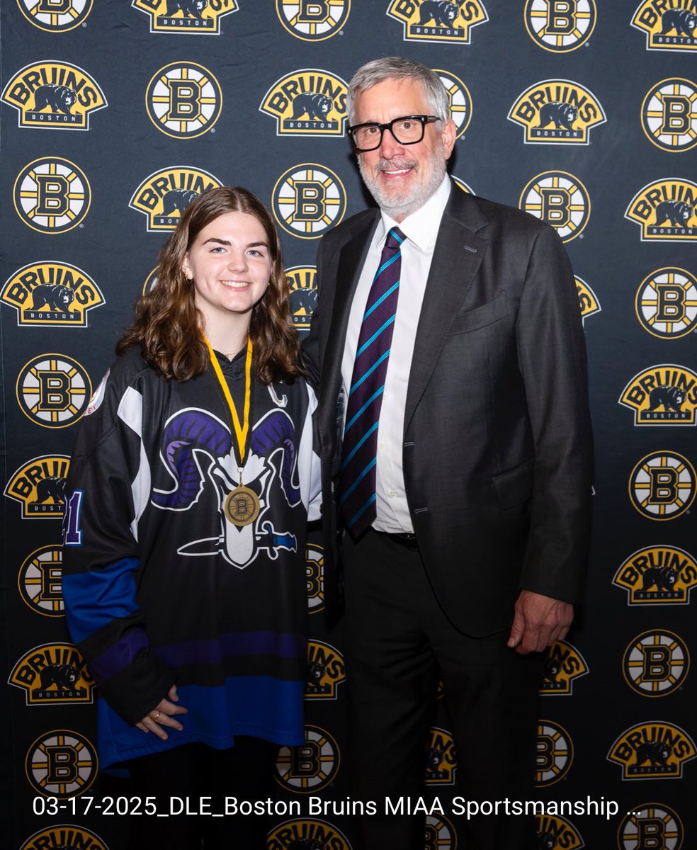 Busy week for <a href="/ShawGirlsHockey/">Shawsheen-Bedford-Lowell Girls Hockey</a> Captain Corinne Foley. It started with her celebrating the MIAA Sportsmanship Award w/<a href="/NHLBruins/">Boston Bruins</a> &amp; today playing in the
<a href="/MSHCA1/">Mass State High School Hockey Coaches Association</a>
High School Senior All-Star Classic! <a href="/shawtech_sports/">Shawsheen Athletics</a> <a href="/BedfordBucs/">BedfordBucs</a> <a href="/_LHSAthletics/">Lowell Athletics</a>