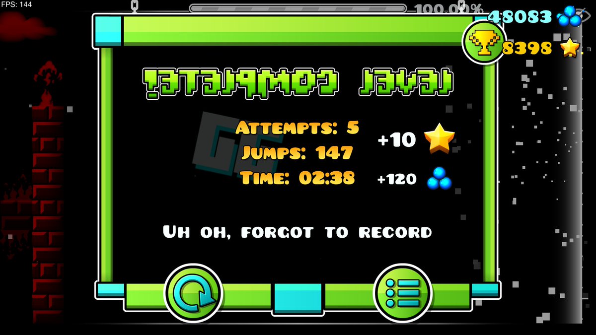 tomguita32's tweet photo. quinto insane demon! y cayó en menos de una semana!!
el nivel es divertido (a excepción de la nave del 30%) y es muy fácil jaja
me costó menos de 2k atts XDD https://t.co/bqu8bZCaCw