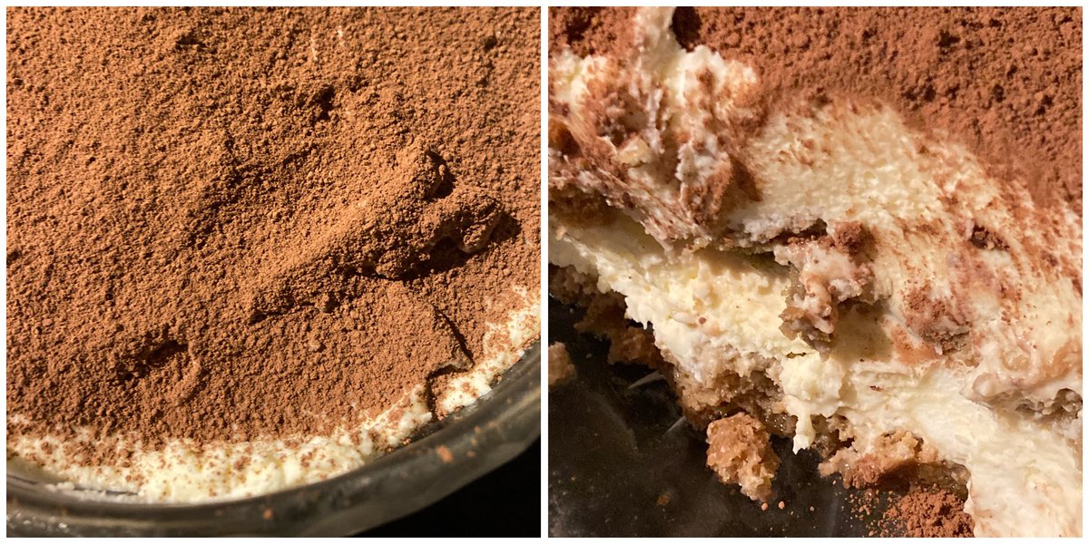 hp88's tweet photo. Elevenses, had to be coffee and tiramisu! #SomeoneHasTo https://t.co/fonLH6trj2