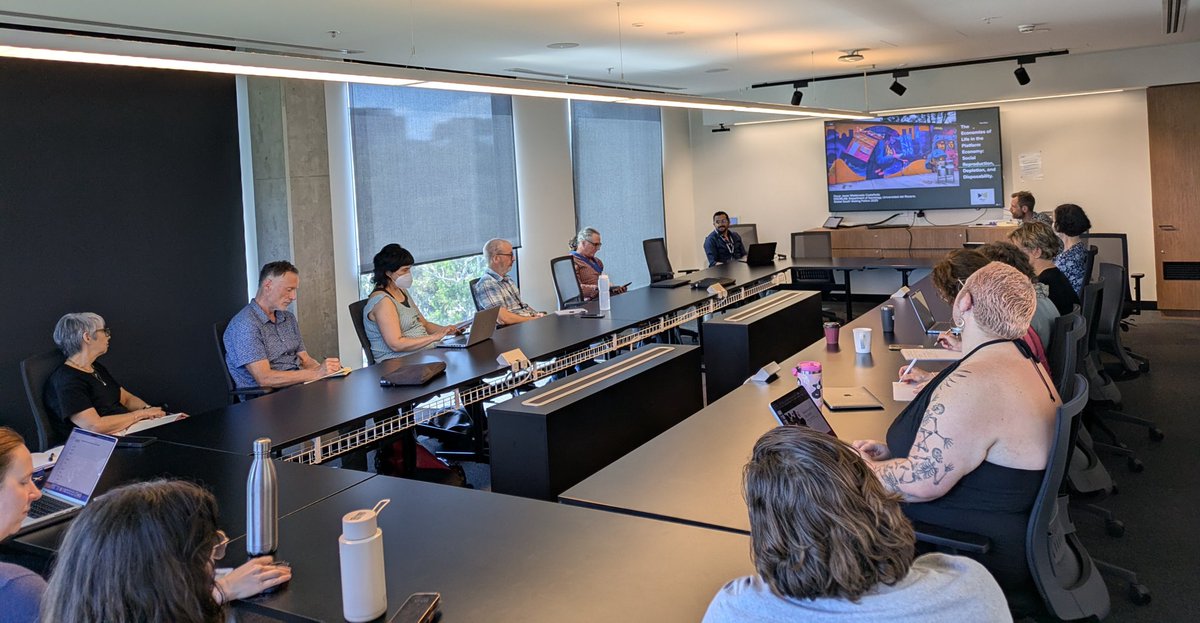 Thrilled to be hosting our inaugural Global South Visiting Fellow Oscar Javier Maldonado <a href="/ojmaldonadoc/">Oscar Javier Maldonado</a> from Universidad del Rosario presenting on 'The Economies of life in the platform economy: social reproduction, depletion, and disposability' 

<a href="/ANUcass/">ANU College of Arts & Social Sciences</a>