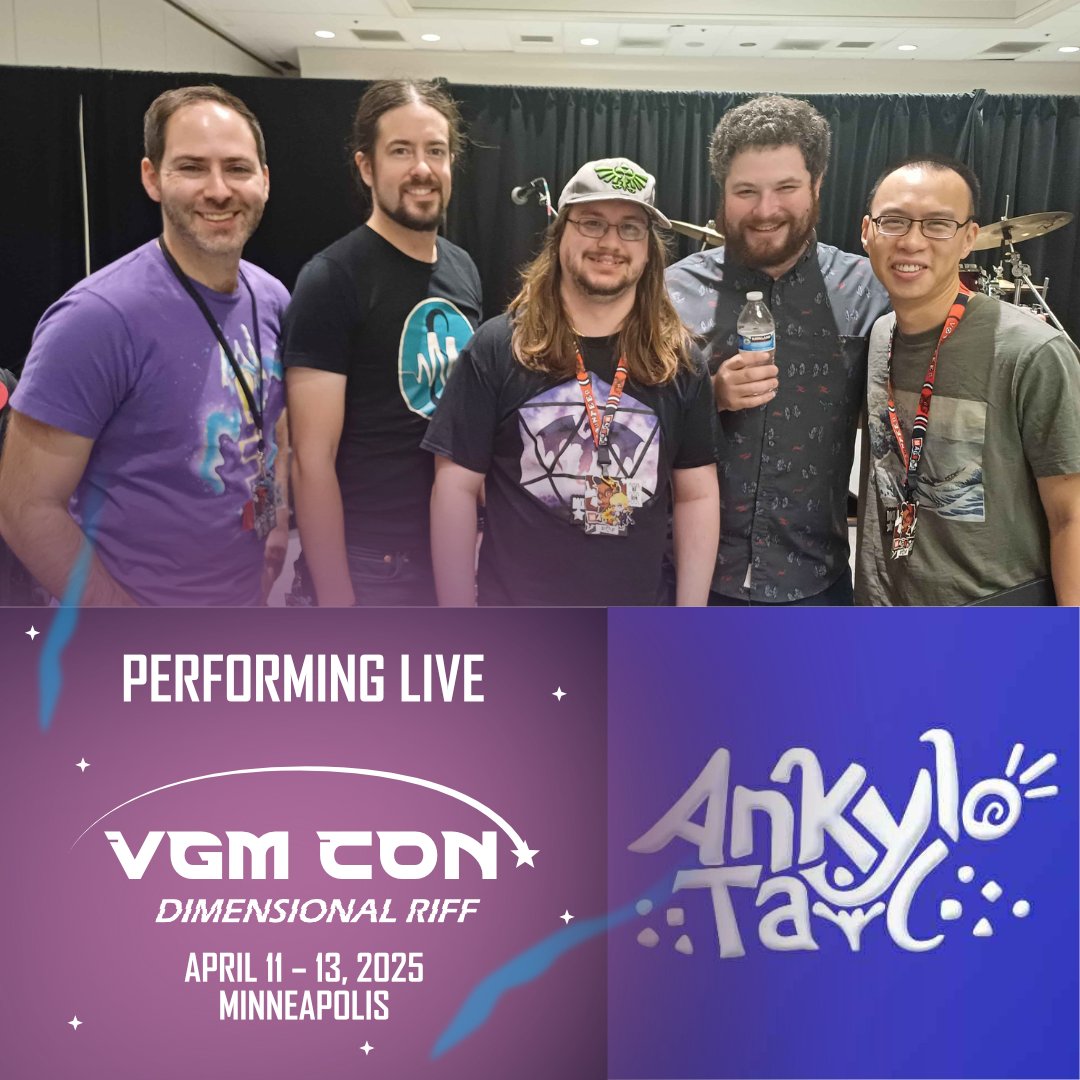 VGMCon's tweet image. Our sensors📡 pick up many signals🔊 from across the galaxy🌌 some signals we pick up many times over🔁 but @AnkyloTail brings a new energetic twist to VGM classics🎶 and their mission is to take you on a unique musical journey🗺️ even in VGM tunes🎧 you've heard 1000x times 😎