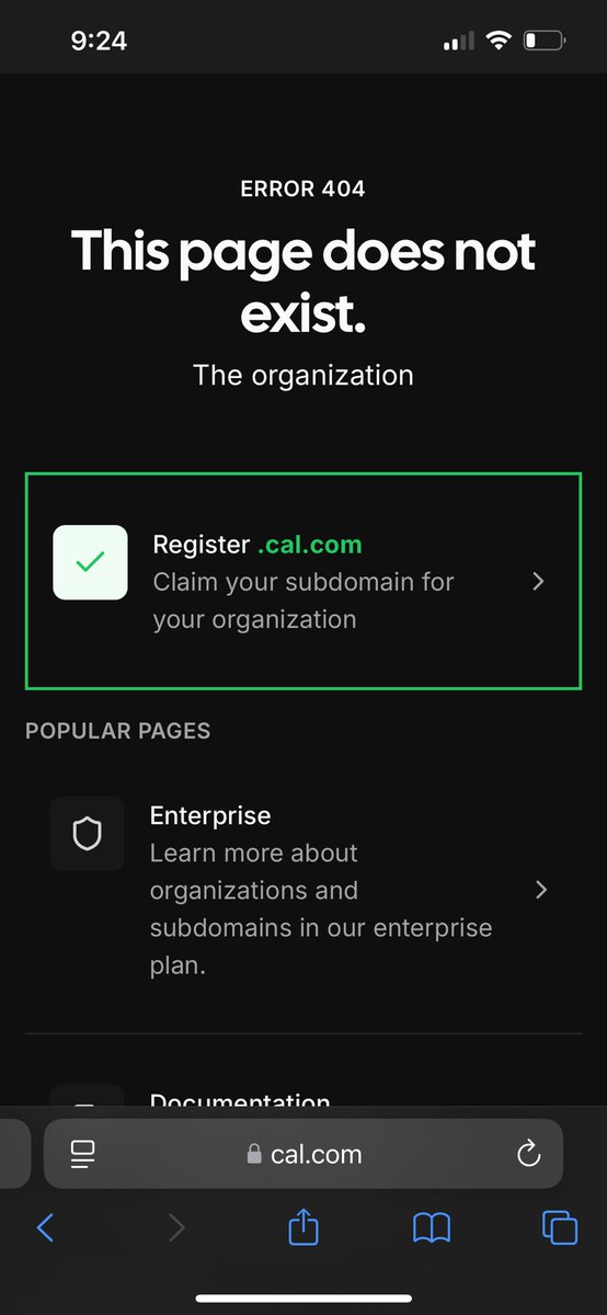 ru_aliu's tweet photo. @calcom my links are giving this error message even though they are active.

When I click on the register .cal.com it takes me to login even though I’m already logged in

This is impacting my business please https://t.co/jjEVgTXK78