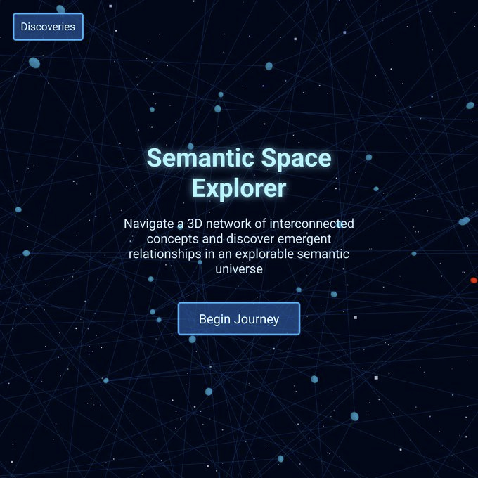 tyhallada's tweet image. I made a 3D game with websim that lets you explore a network of interconnected AI generated concepts.

#websim #webgame