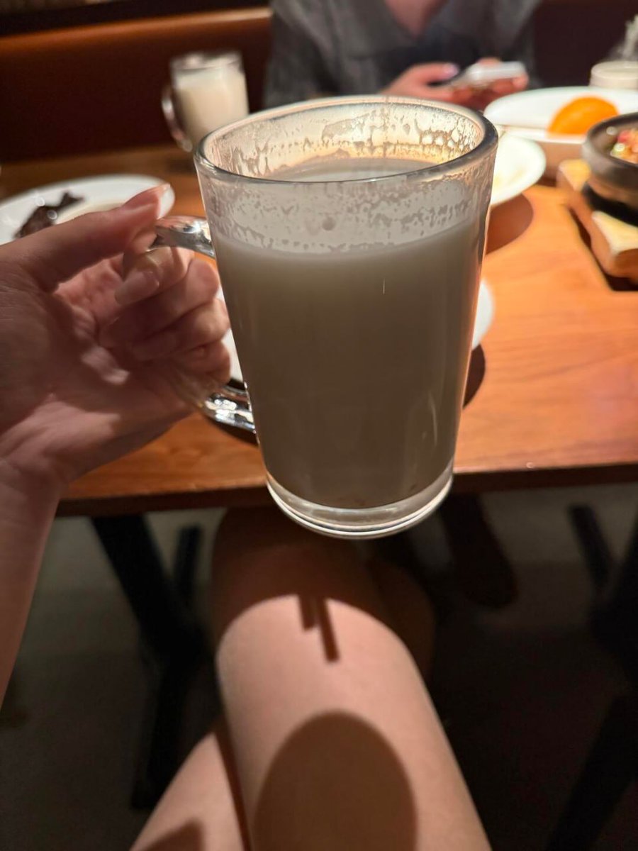 We ate dinner outside today.