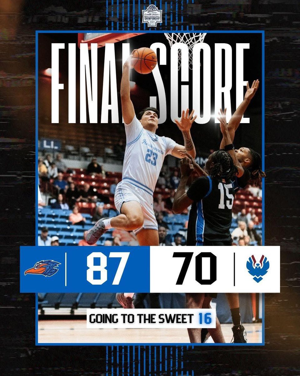 How SWEET it is!! For the first time in school history the Runners are headed to the Sweet 16 😤💪🏾 RUN “EM”