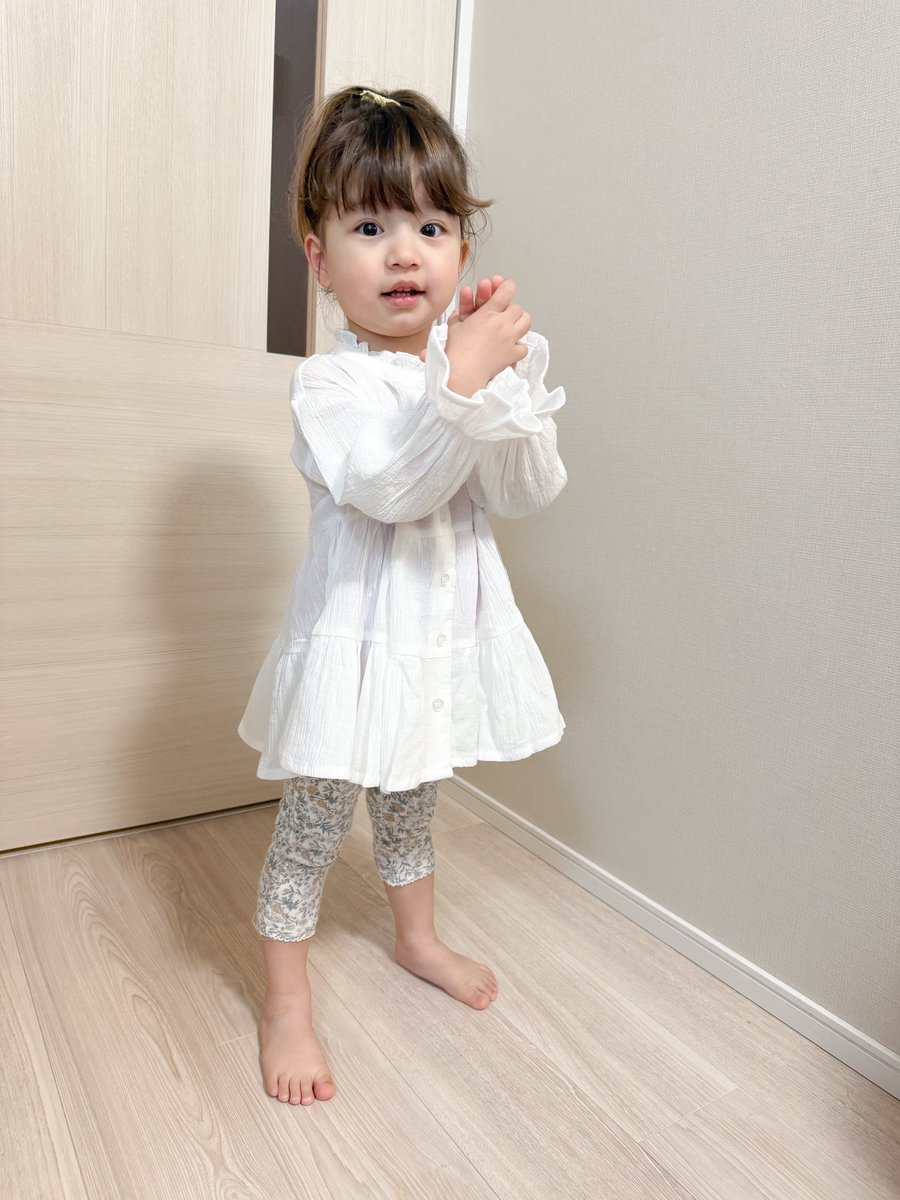 amelia__tokyo's tweet photo. やっぱり買って良かった！！！
プチプラなのに高見えするし着心地も◎！
娘88.5cmで100cm買った！ https://t.co/nYncHBanXH