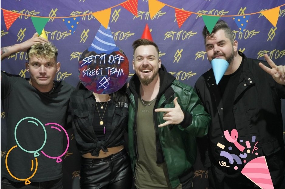 SetItOffStreet's tweet photo. We’re having a mini discord party tomorrow to celebrate 2 years of the Set It Off Street Team! Party starts at 12pm est and will run for for however long we can party for! We will be vibing to music, playing games and just having fun together! Hope to see you there https://t.co/eKgIfmNXrf