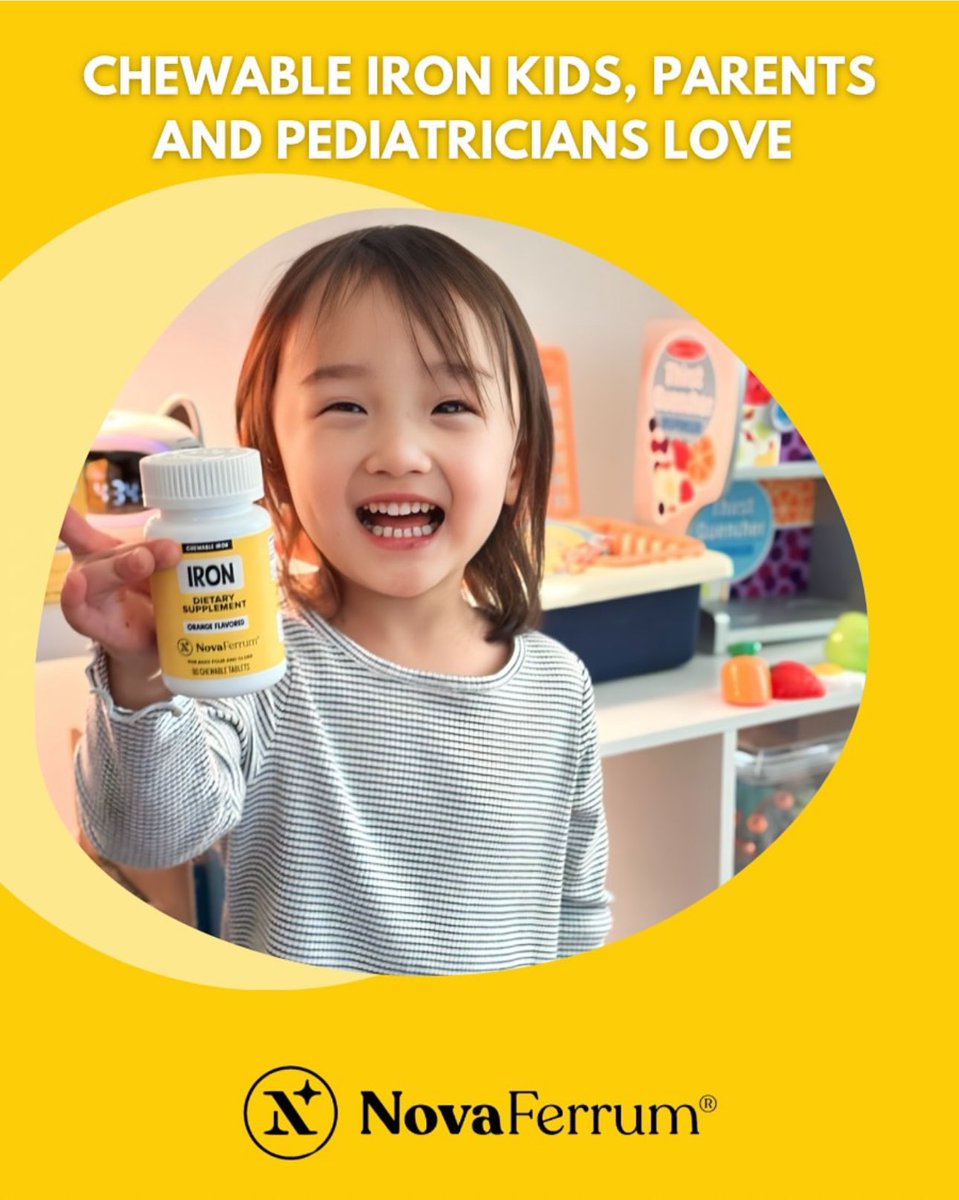 Not only does YAY! offer more Iron per chewable and more servings per bottle (3 month supply!) but it’s Clinically Proven to be safe, effective and well tolerated - gentle on the stomach - as well as gluten free, vegan verified, and patented for our Delicious TASTE! 🍊