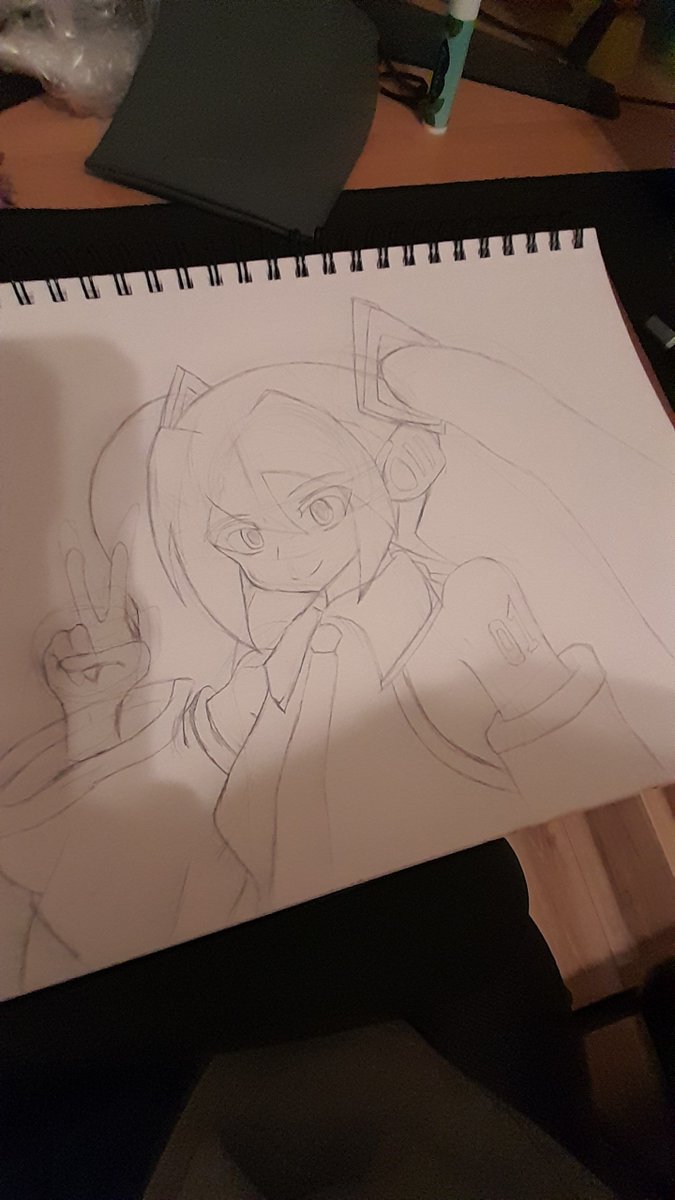 Senti_Art's tweet photo. Yall aren't ready for how I'm gonna color this thing lol #HatsuneMiku #HatsuneMikuArt https://t.co/wzwQu7EYXx