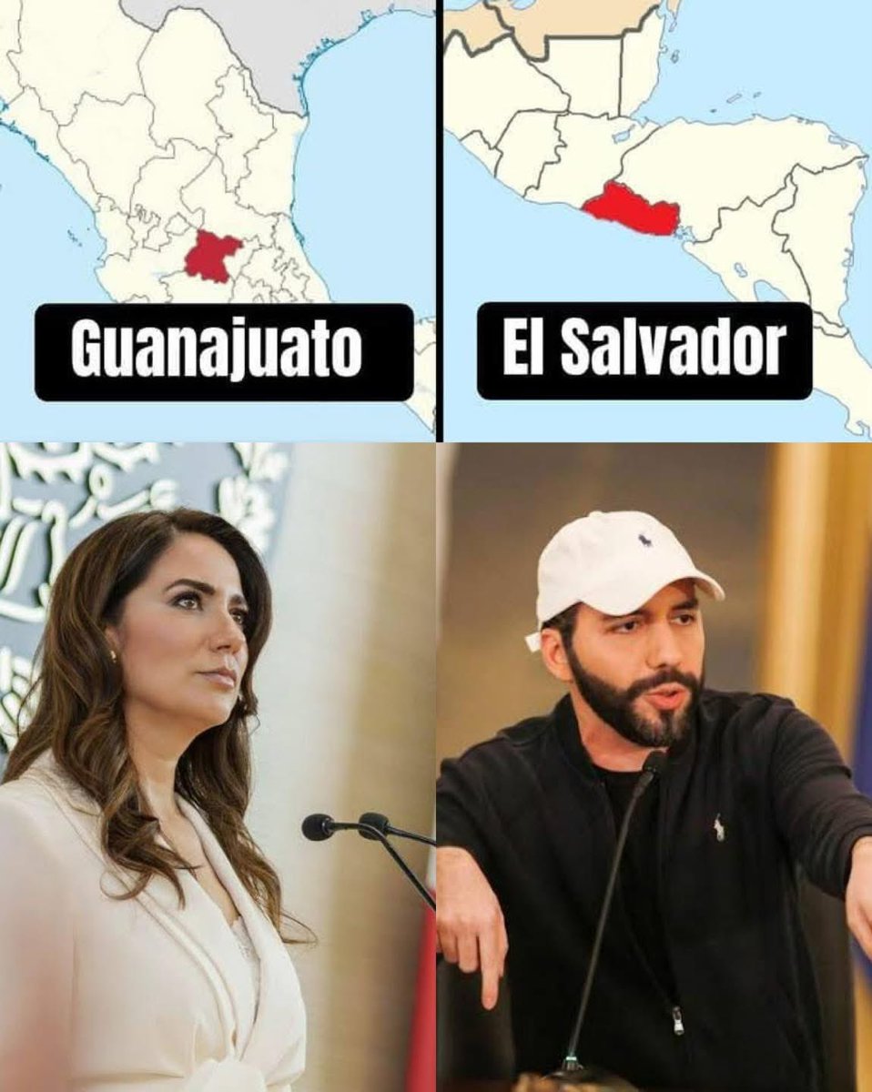 temotizox's tweet photo. ¿Aman a Bukele? Entonces explíquenme por qué Guanajuato es 28 veces más violent0 que El Salvador

Si la derecha mexicana idolatra tanto a Bukele y su “mano dura”, ¿por qué no han aplicado su receta en Guanajuato?

Llevan más de 30 años gobernando el estado y, en lugar de presumir resultados, hoy es 28 veces más violent0 que El Salvador.

En 2018, registraron 3,290 homicidi0s al año; en 2024, la cifra bajó apenas a 3,196. Gran logro.

Por si fuera poco, Guanajuato y El Salvador tienen poblaciones casi idénticas: 6.1 millones vs. 6.3 millones.

Pero claro, para el PAN, la violenci4 solo es un problema cuando pueden usarla para atacar a otros.
