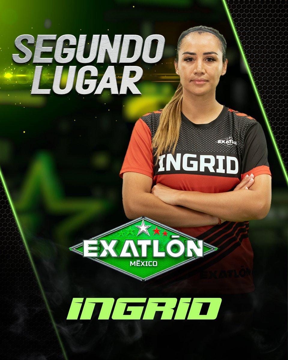 ExatlonMx's tweet photo. ¡Toda la temporada fue imparable! 💪🏼🔥Ingrid consigue el segundo lugar de la octava temporada del #ExatlónMéxico, MUCHAS FELICIDADES. 🤩🎉 #FinalExatlón https://t.co/3Mneej4AFr