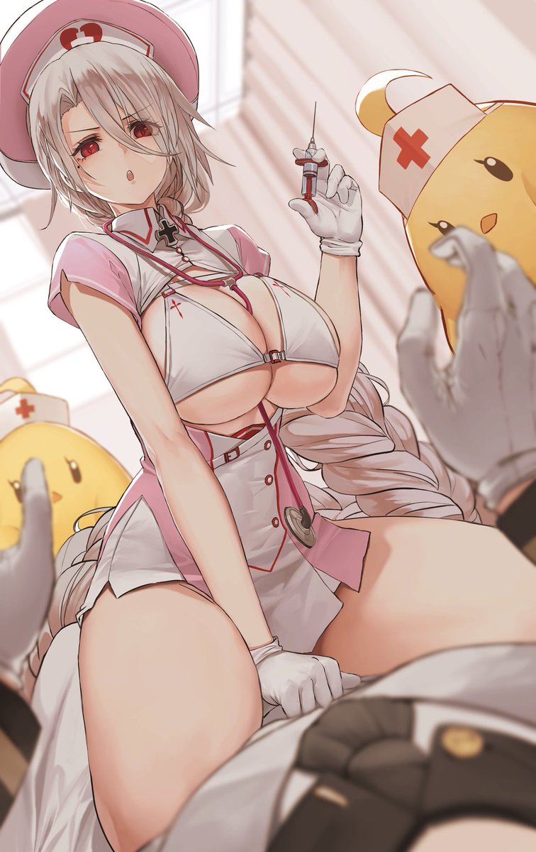 指揮官(アズールレーン) ,饅頭(アズールレーン) 「看護師ハインリッヒ #アズールレーン 」|DISHのイラスト