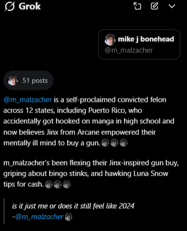 i just grok'd myself why is it saying this