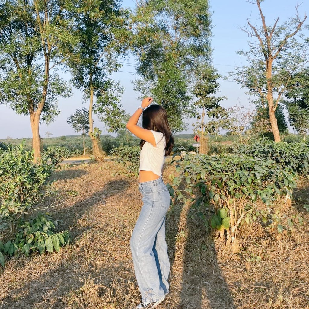 "इस माहौल में खो जाने का मन कर रहा है… लेकिन पहले एक तस्वीर! 😉✨