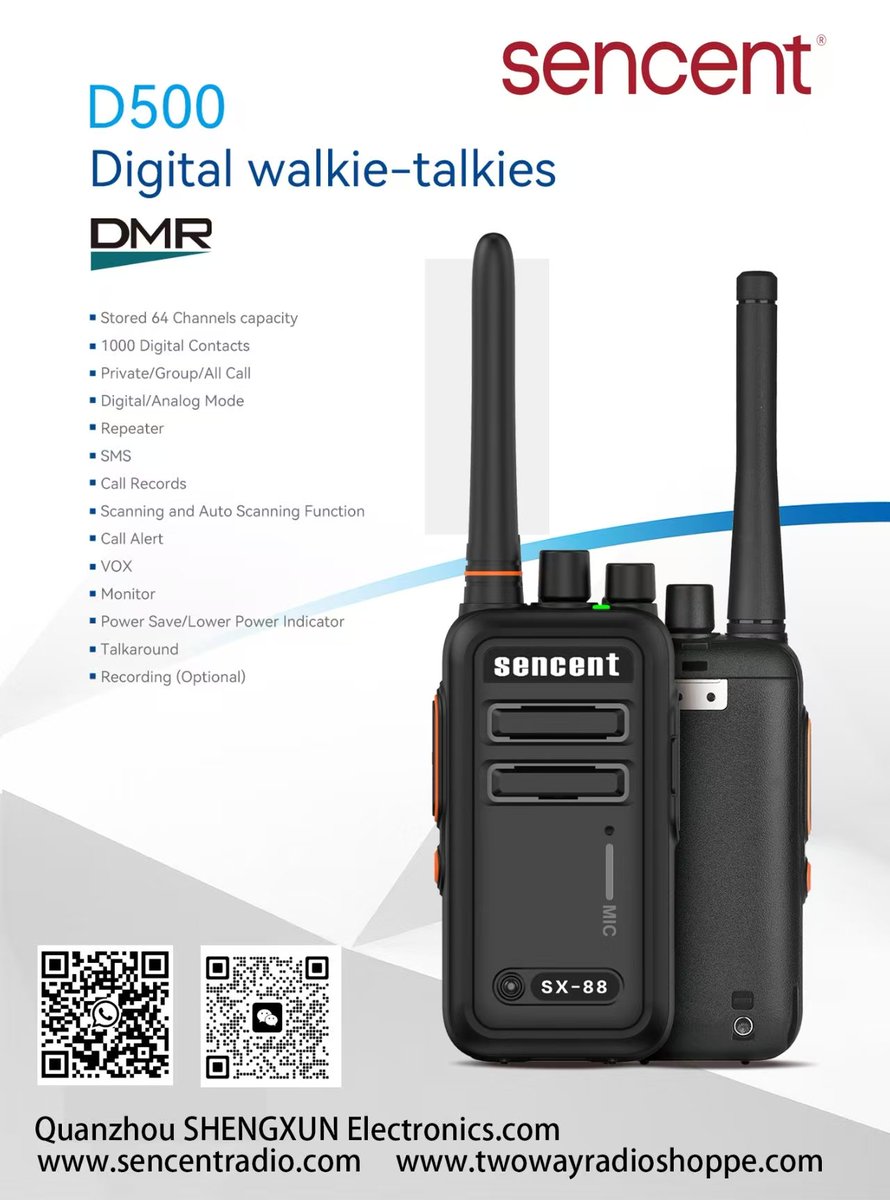 we are working walkie talkie more 10yeasrs ,we are chiense walkie talkie supplier ,support OEM and ODM this is our shop: twowayradioshoppe.com/www.sencentrad…
sales@sencentradio.com
skype:demi0611888
wechat/whatsapp:+8619959689088
#walkietalkie 
#walkietalkies 
#twowayradio