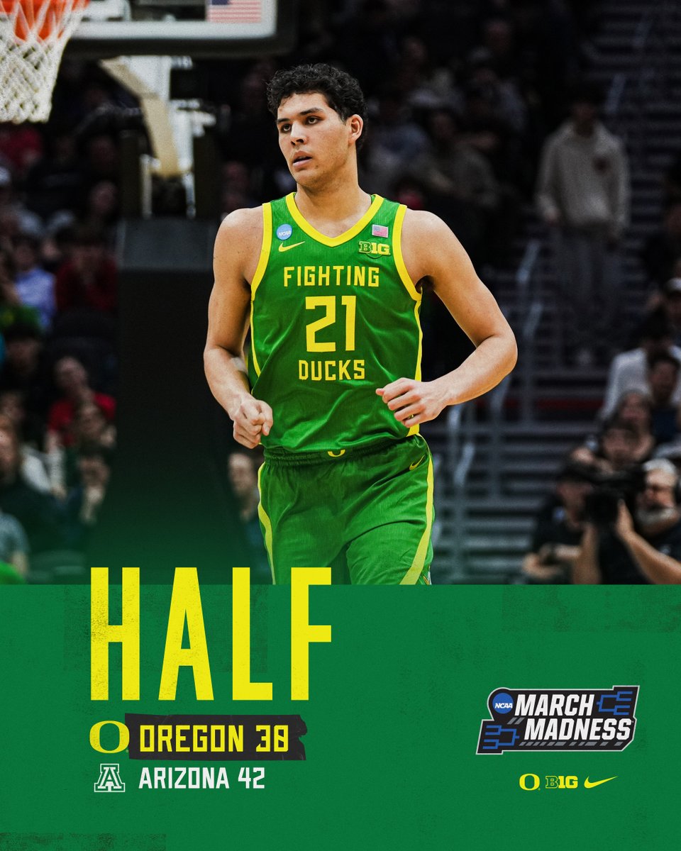 Down four at the half. #GoDucks