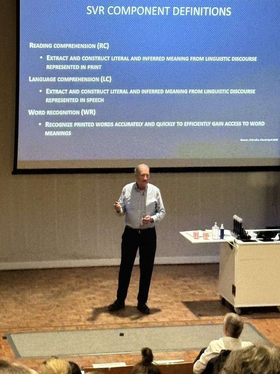 SpeldNSW's tweet photo. Excited to be at ACU with @Adv_Literacy and Sydney Catholic Schools listening to Dr Wesley Hoover speaking on the Simple View of Reading. https://t.co/bNc2QaJiZR
