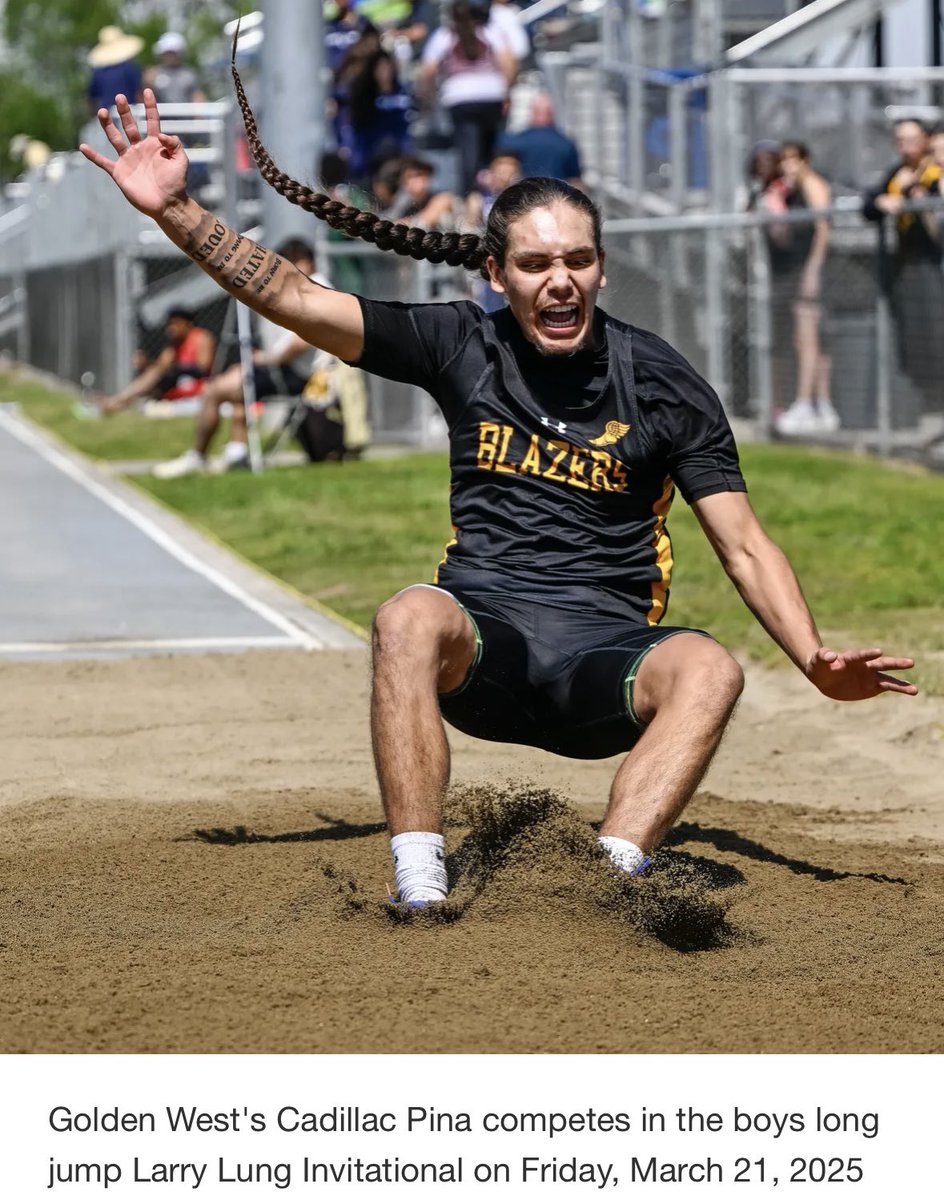 Travis Anderson (@coach_andy_1) on Twitter photo This kid is something special. Football, Baseball, and Track!
Larry Lung invitational 3/21/25
Long Jump 20’3”
200 23.49
4x400 split 52.4
He’s only a Freshman
<a href="/CadillacPina_15/">Cadillac Pina</a> <a href="/GWTrailblazerFB/">Golden West High Football</a>
hudl.com/v/2R9p1F
<a href="/Coach_Mines/">Fontel Mines</a> <a href="/CoachKelseyPope/">Kelsey Pope</a> <a href="/COACHJUICE_/">Justin Johnson</a> This kid is something special. Football, Baseball, and Track!
Larry Lung invitational 3/21/25
Long Jump 20’3”
200 23.49
4x400 split 52.4
He’s only a Freshman
<a href="/CadillacPina_15/">Cadillac Pina</a> <a href="/GWTrailblazerFB/">Golden West High Football</a>
hudl.com/v/2R9p1F
<a href="/Coach_Mines/">Fontel Mines</a> <a href="/CoachKelseyPope/">Kelsey Pope</a> <a href="/COACHJUICE_/">Justin Johnson</a>
