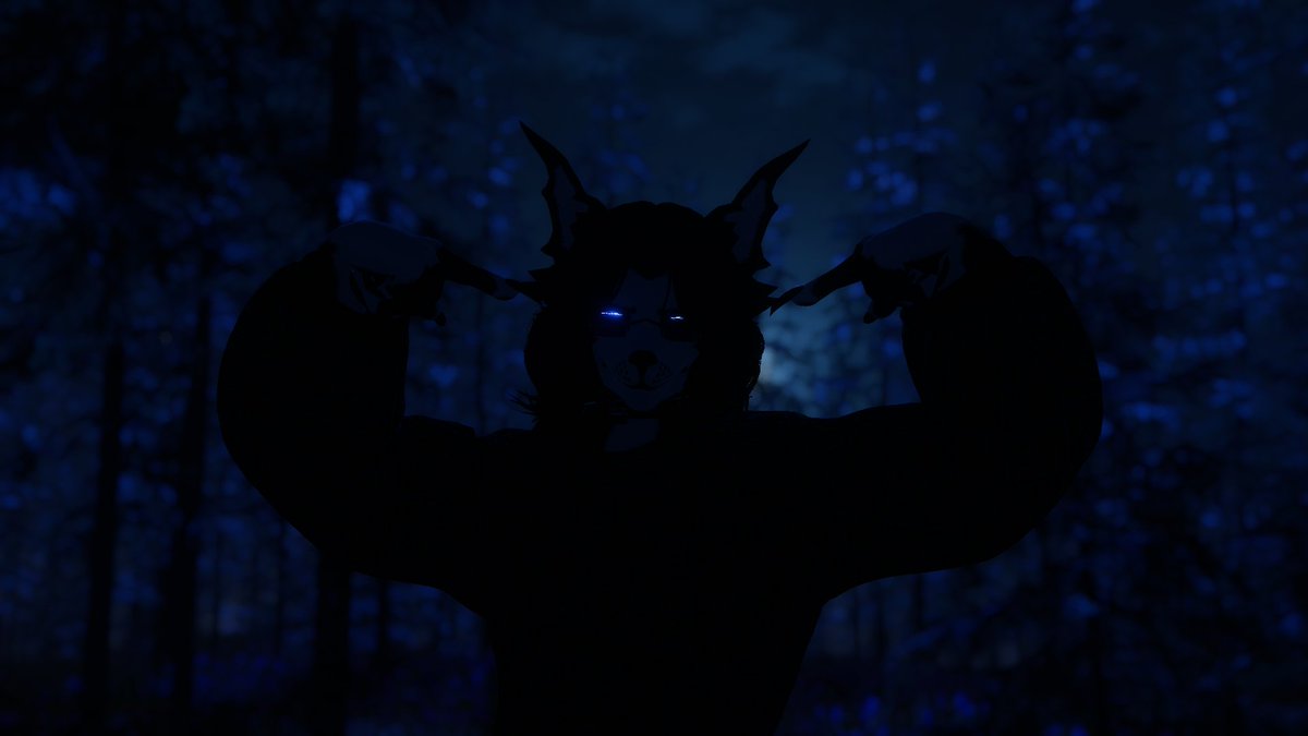 Vibing around in a dark forest.

#vrchat #wolfman