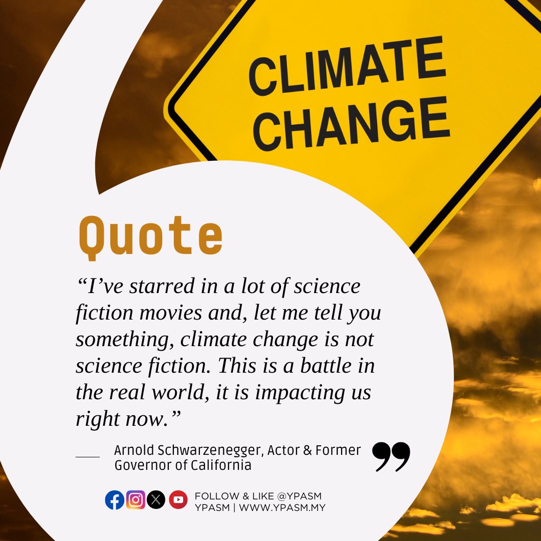 Arnold Schwarzenegger's powerful words on climate change 👇🏻

🌱 Climate change isn't a distant threat. It’s already here and affecting our planet daily. It's time to take action before it’s too late. Let’s all do our part to preserve the Earth for future generations. 🌿