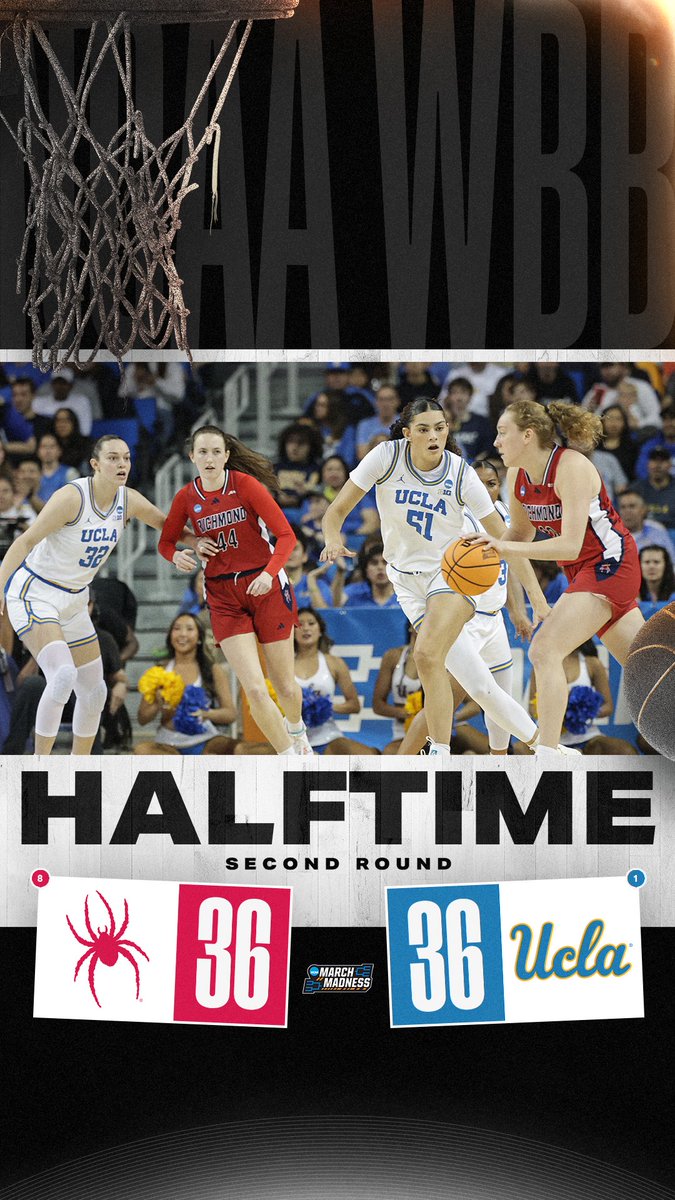 MarchMadnessWBB's tweet image. What a first half.

#MarchMadness
