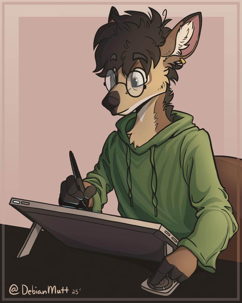 DebianMutt's tweet photo. Doodle is love, doodle is life ❤️ I love my little deer boi~

#furry #furryartwork #furryartist #anthro #anthroart #anthroartist #digitalart #DigitalArtist #oc #ocart #fursona https://t.co/SBprm7dHz3