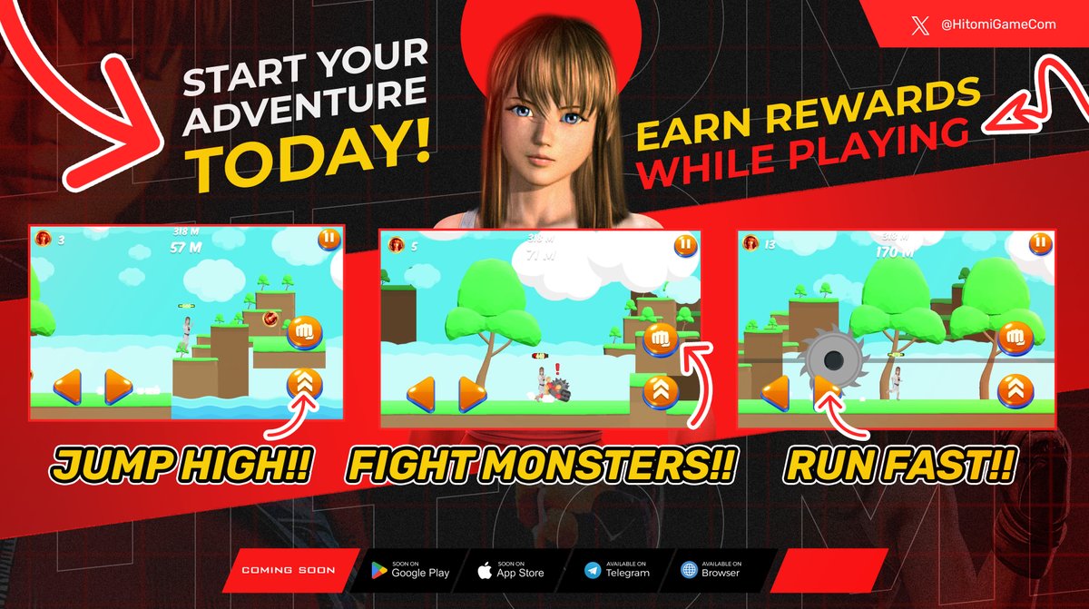 HitomiGameCom's tweet photo. 💡 What Makes Hitomi Game Special?

🎯 Precision-Based Gameplay That Tests Your Agility
💰 Earn Rewards While Playing
🏆 Compete &amp; Dominate the Leaderboard

🎮 Start your adventure today!
https://t.co/V8EMVtcFRT

#HitomiGame #PlayToEarn #GameFi #P2E #CryptoGaming https://t.co/KdLtRi6SBO