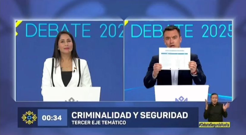¿Quien crees tu que ganó el Debate Presidencial en #Ecuador?

🔁 <a href="/DanielNoboaOk/">Daniel Noboa Azin</a> 
❤️ <a href="/LuisaGonzalezEc/">Luisa González</a> 

Participa deja tu comentario #DebatePresidencial2025