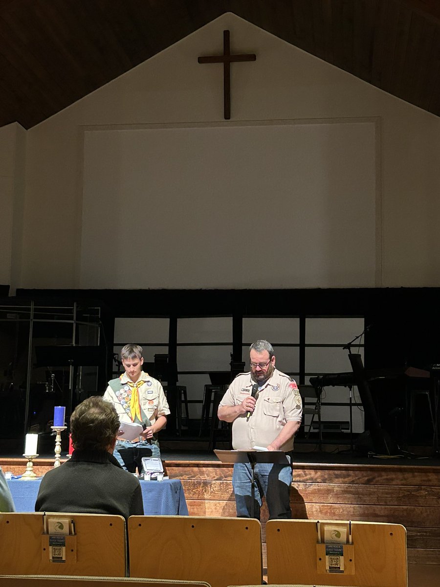 My dad and I helped a friend with his Eagle Court of Honor.