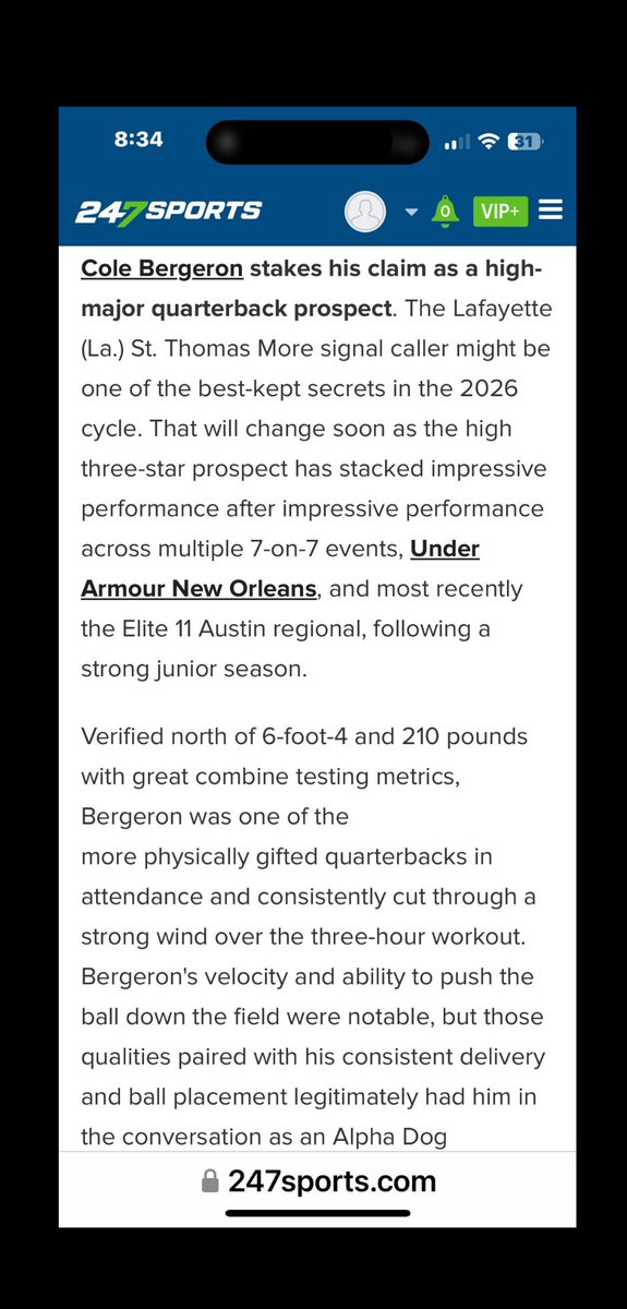 Cole J Bergeron (@colejbergeron1) on Twitter photo Austin <a href="/Elite11/">Elite11</a> was loaded! Thankful to be recognized by <a href="/gabrieldbrooks/">Gabe Brooks</a> <a href="/MikeRoach247/">Mike Roach</a> go check out the full article <a href="/247Sports/">247Sports</a> Austin <a href="/Elite11/">Elite11</a> was loaded! Thankful to be recognized by <a href="/gabrieldbrooks/">Gabe Brooks</a> <a href="/MikeRoach247/">Mike Roach</a> go check out the full article <a href="/247Sports/">247Sports</a>