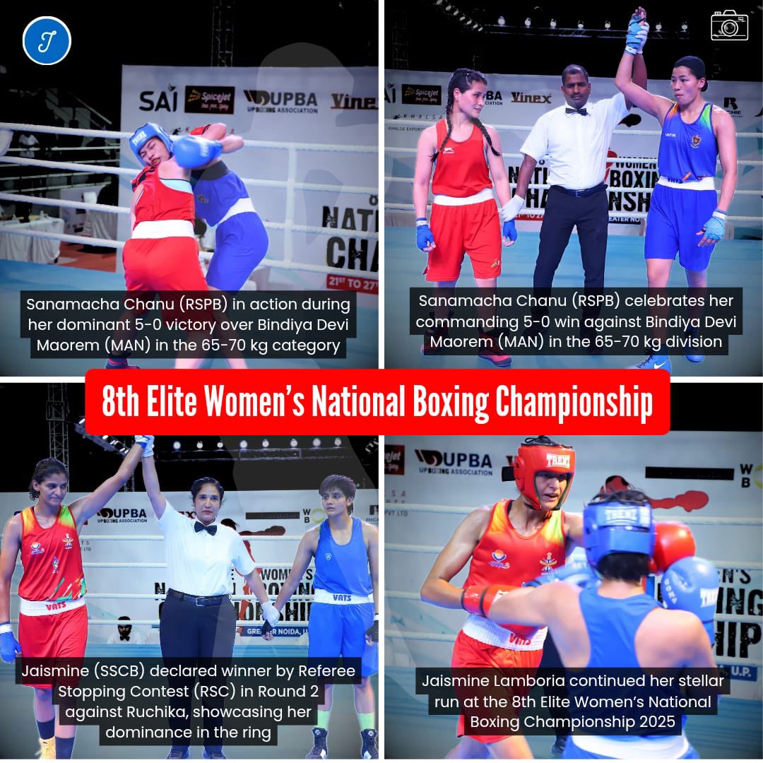 IndiaSportsHub's tweet photo. Update from Women National Boxing 🥊
💥 Jaismine Cruises to Quarterfinals at #BoxingNationals
The Quarterfinal are scheduled today https://t.co/tNx6RFhA2g
