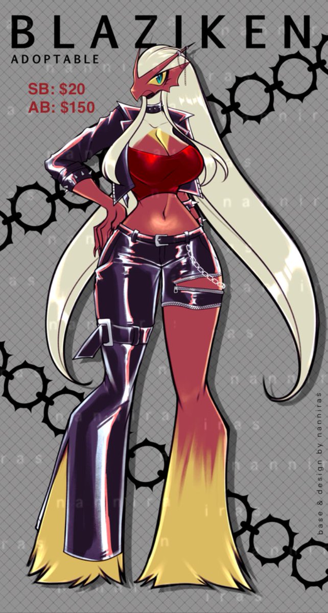 New Blaziken Adoptable 
24 hrs auction, all info below!
Any kind of interaction will be really appreciated! 🥹