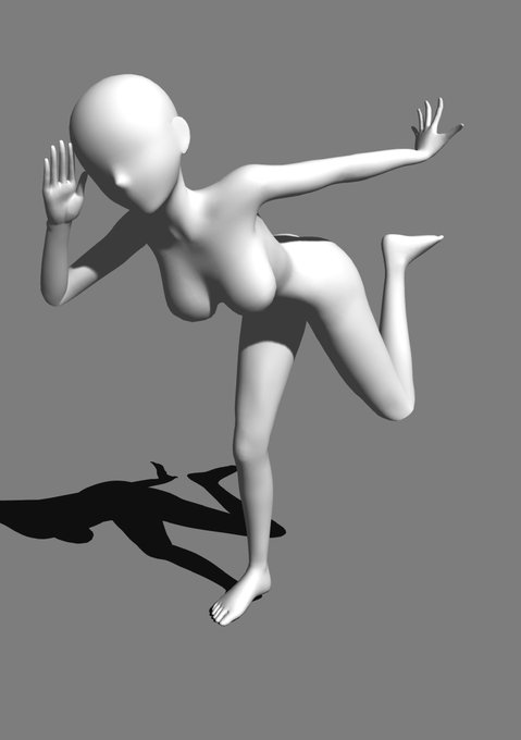 1、こういうポーズとらせてライトあてて
2、肌の部分をカラーバランスで赤色の有彩色に変更。
3、投げなわツールで加筆!
ザックリ過ぎますが素体を自分好みで作れるならもっとちゃんとできそう…。 