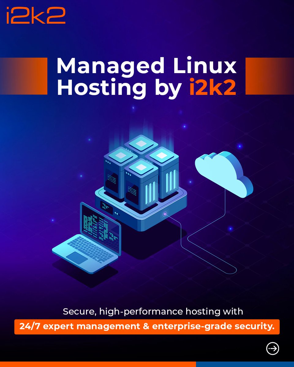 i2k2Networks's tweet photo. Elevate Your Hosting with i2k2’s Managed Linux Hosting!Experience secure, high-performance hosting with 24x7 expert support and enterprise-grade security. https://t.co/vQVuy1UBqp