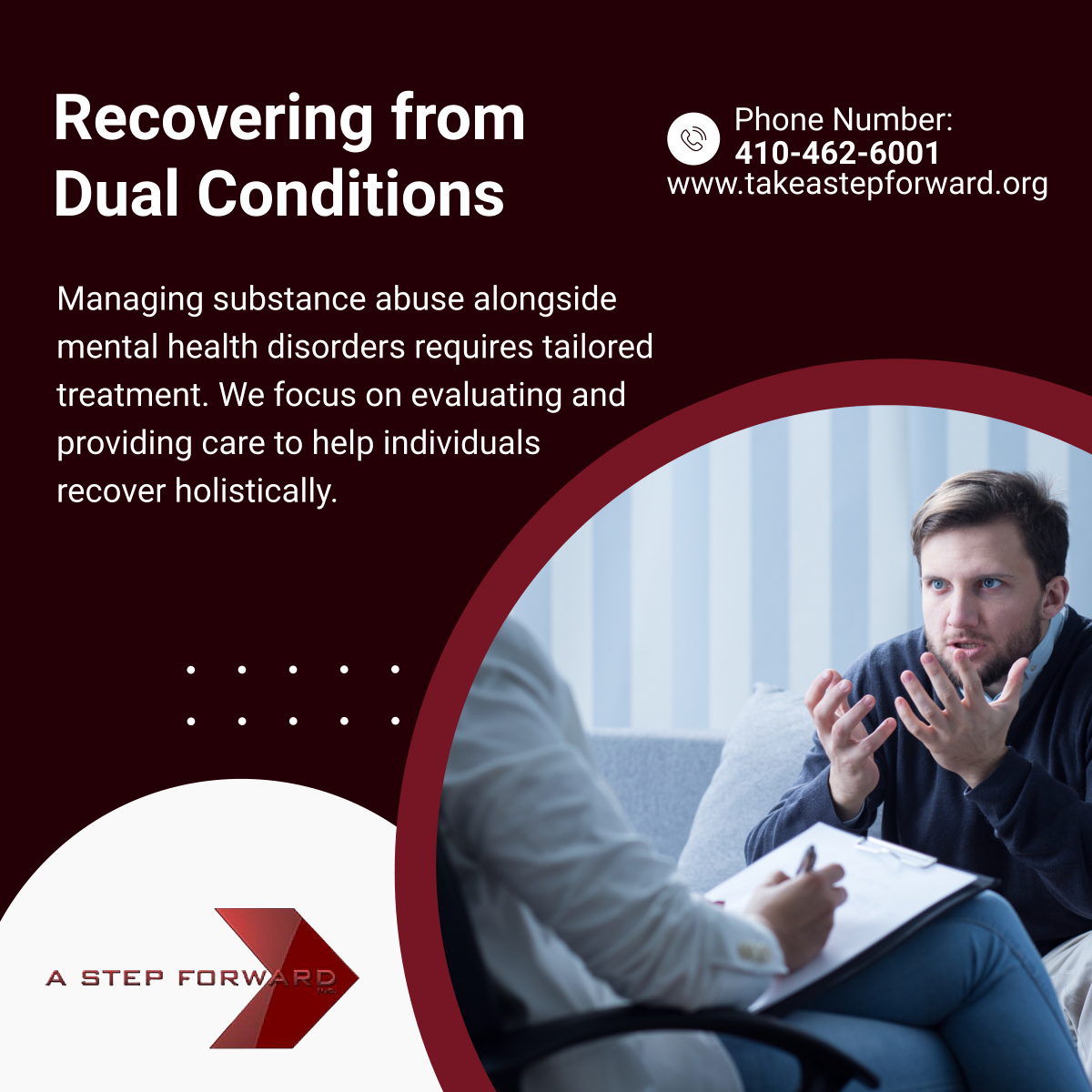 astepforwardi's tweet photo. Managing mental health and substance abuse together can be challenging, but with expert care, healing is within reach. Dual diagnosis treatment can guide you on the path to recovery. Reach out for more.

#BaltimoreMD #NonProfitOrganization #DualDiagnosis https://t.co/fqNguDhS0u