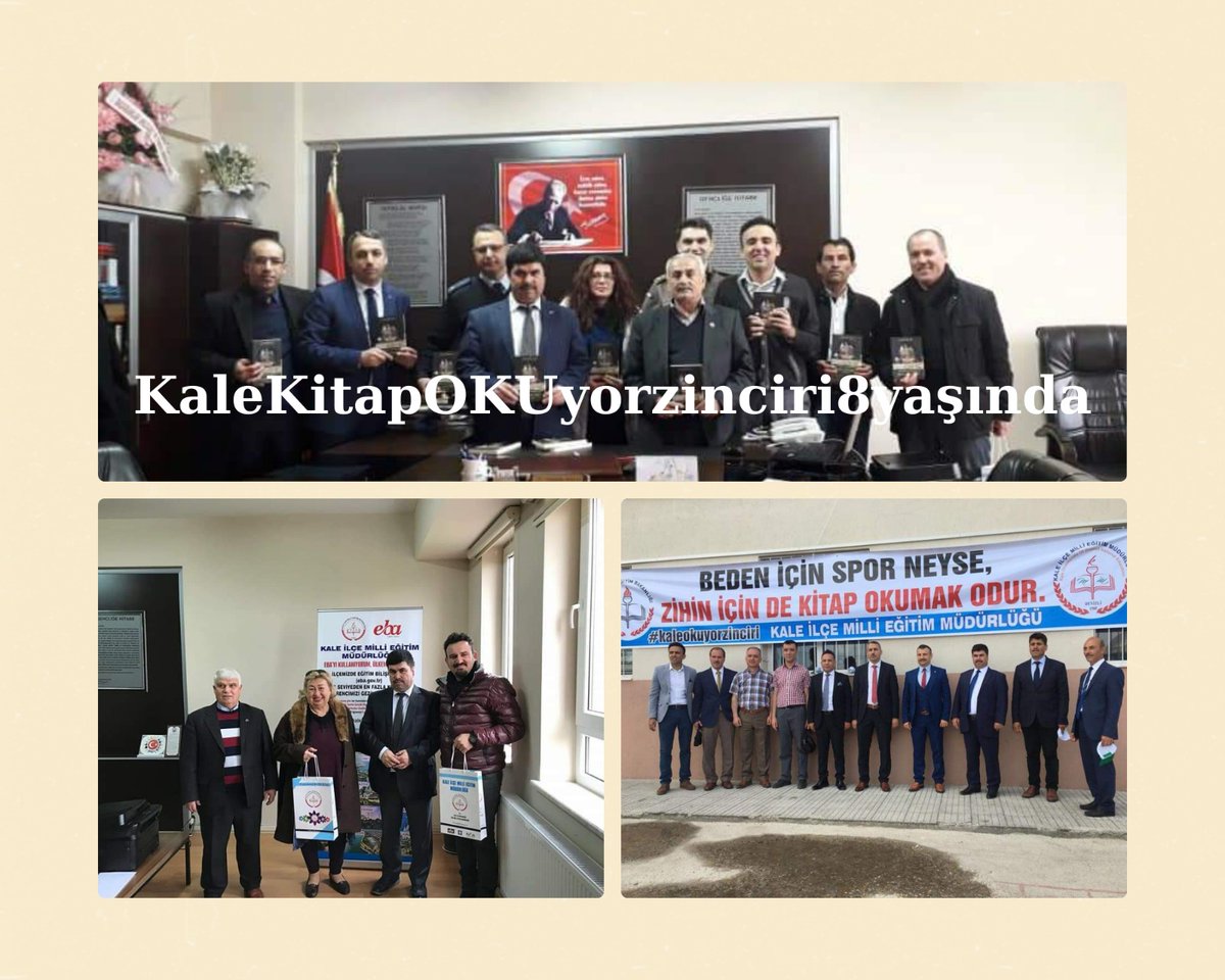 KaleKitapOkuyor's tweet photo. Kitaplar  geçmiş  ile gelecek arasına kurulan  köprülerdir.
KalekitapOKUyorzincirimiz 8 yaşında. En güzel hediye kitaptır.
@ArgeDenizli 
@ArastiranOkul 
@YTEMEL3 
@AnadoluSipar 
@YTEMEL3 
@akaraceylan2021 
@XXII_XI_MM_AG17 
@MustafaKSECE3 
@FerahSisman 
@DenizlideO 
@ercanturk28 https://t.co/WLRli7J35c