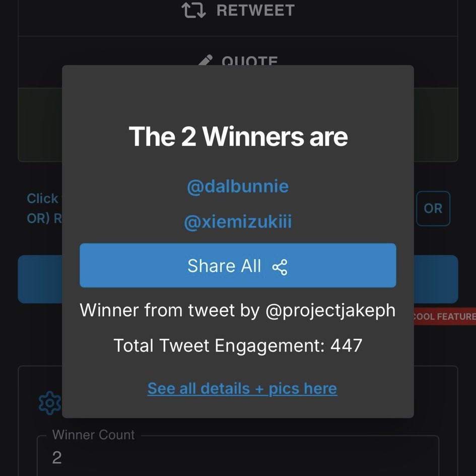 ProjectJakePH's tweet photo. 𝐆𝐢𝐯𝐞𝐚𝐰𝐚𝐲 𝐖𝐢𝐧𝐧𝐞𝐫𝐬 𝐑𝐞𝐯𝐞𝐚𝐥 🎉

Thank you so much to everyone who took part in our giveaway by voting for Jake on FANCAST and by streaming IDTIO to show your love and support❤️‍🔥

𝑪𝒐𝒏𝒈𝒓𝒂𝒕𝒖𝒍𝒂𝒕𝒊𝒐𝒏𝒔 𝒕𝒐:

⋆⟡˖ ࣪ @dalbunnie 
⋆⟡˖ ࣪ @xiemizukiii 

Please get in touch with us via DM 📨 within 24 hours to claim your prize! Otherwise, we’ll have to redraw.

Stay tuned for more exciting things coming soon.