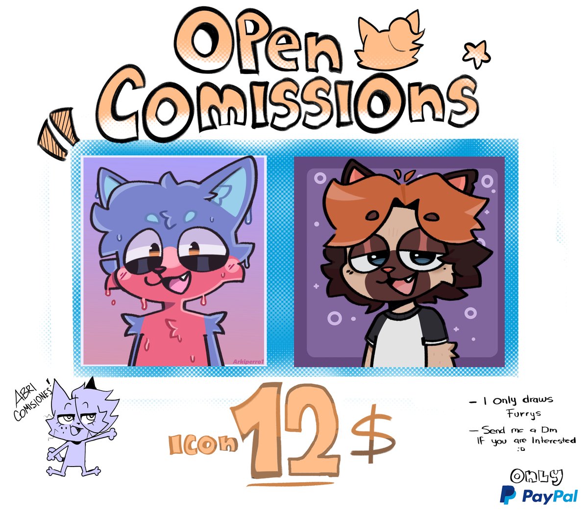 Arkiperro1's tweet image. ✨OPEN COMMISSIONS!!!✨ After a long time, I'll open commissions, but it starts with just making icons. I'll put drawings I've made below.