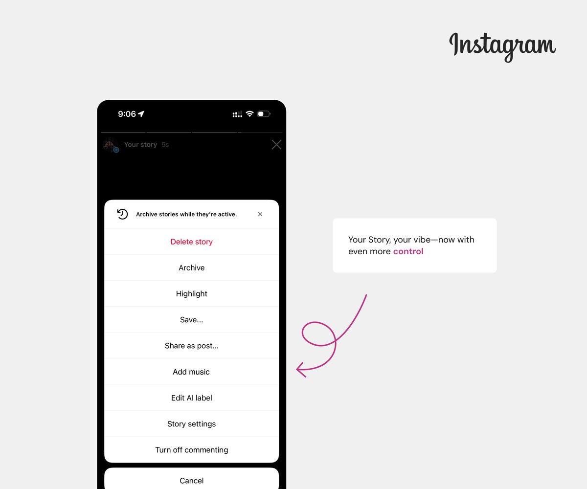 Forgot to add music to your Instagram story? We’ve all been there. 

What if <a href="/instagram/">Instagram</a> let you add a soundtrack even after your story was live? This could add a whole new level of flexibility to how we post stories.
