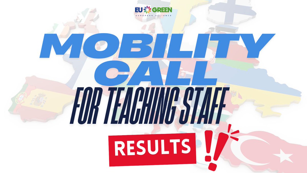 EU GREEN Teaching Mobility Call – Results Out Now! ✈️📢

🎉 The First EU GREEN Mobility Call for Teaching Staff has its results!
📚 Academic staff across 9 partner universities will teach abroad, share knowledge &amp; strengthen collaboration.

🔗 See who’s going where: