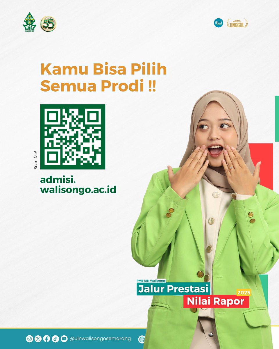 Ada jalur lagi nih buat kamu Pejuang #UINWS
Kamu gak perlu tes, cukup upload-upload rapor aja. Lulusss

Gazzzzz daftar di admisi.walisongo.ac.id

#pmb2025
#genwa2025
#pmbUINwalisongo
#uinwalisongosemarang