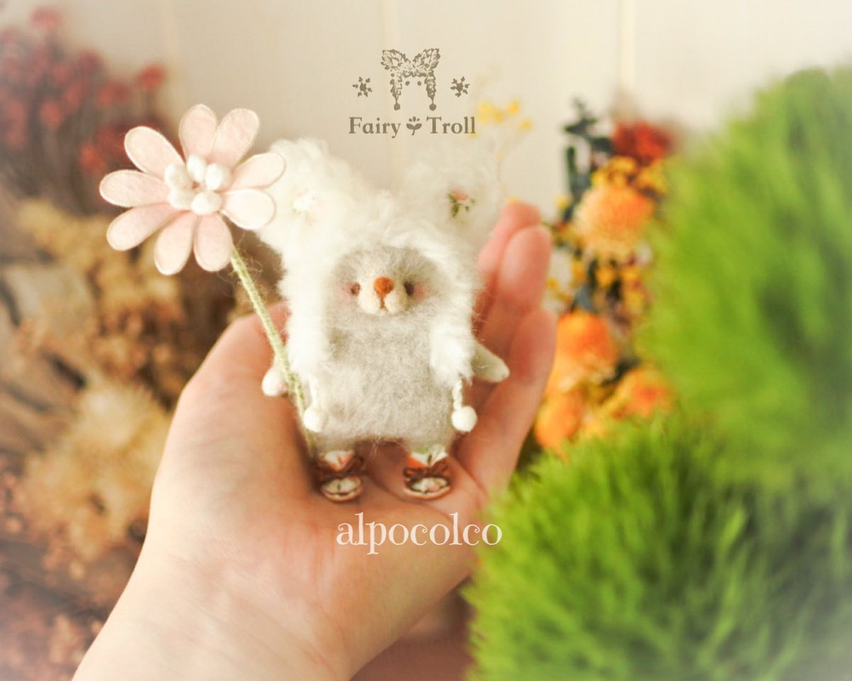キタキツネとエゾタヌキ』 狐 狸 *alpocolcoアルポコルコ 羊毛